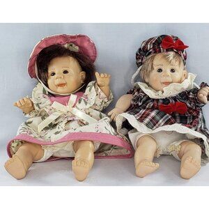 Vintage Gi-Go Toys Palm Pals Doll Baby Set of 2 Hong Kong
